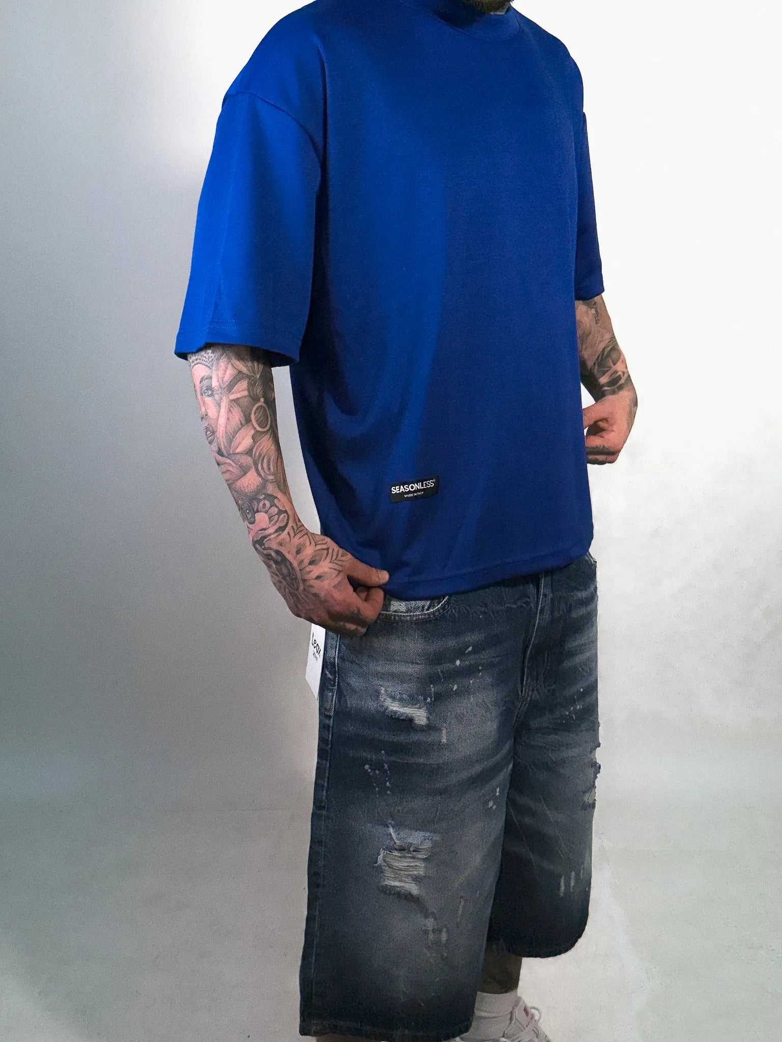 JORTS DENIM BLU