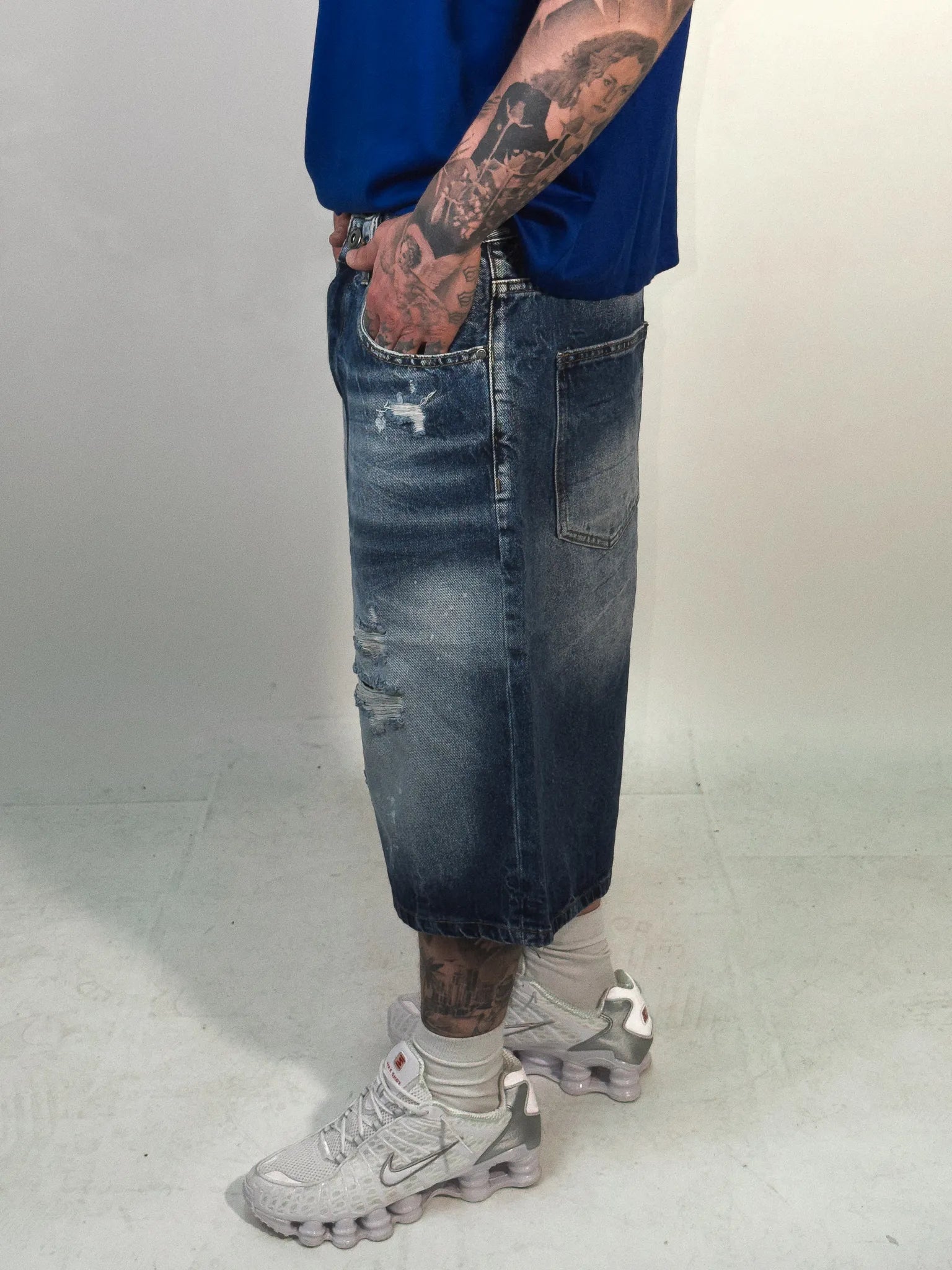 JORTS DENIM BLU