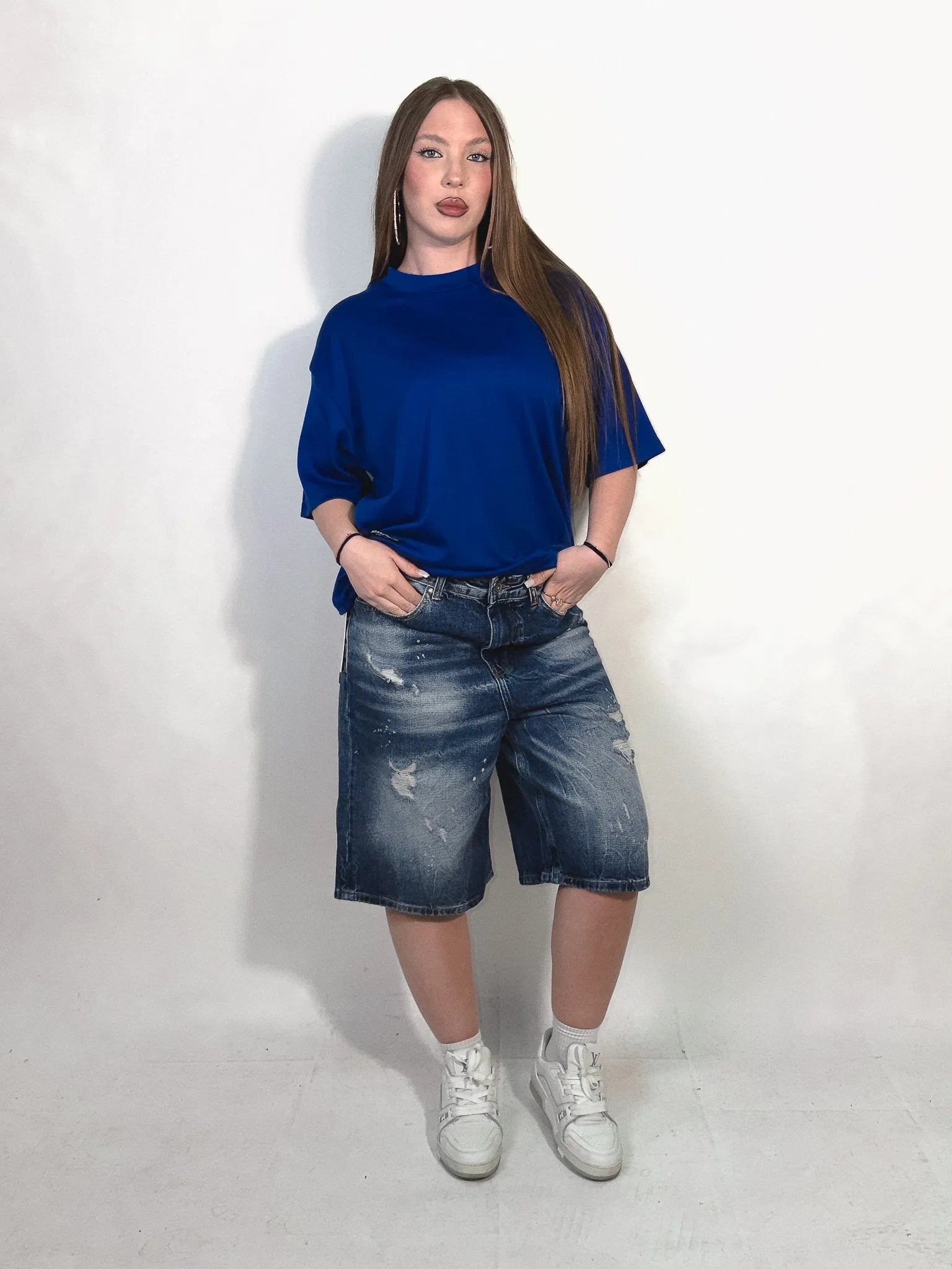 JORTS DENIM BLU