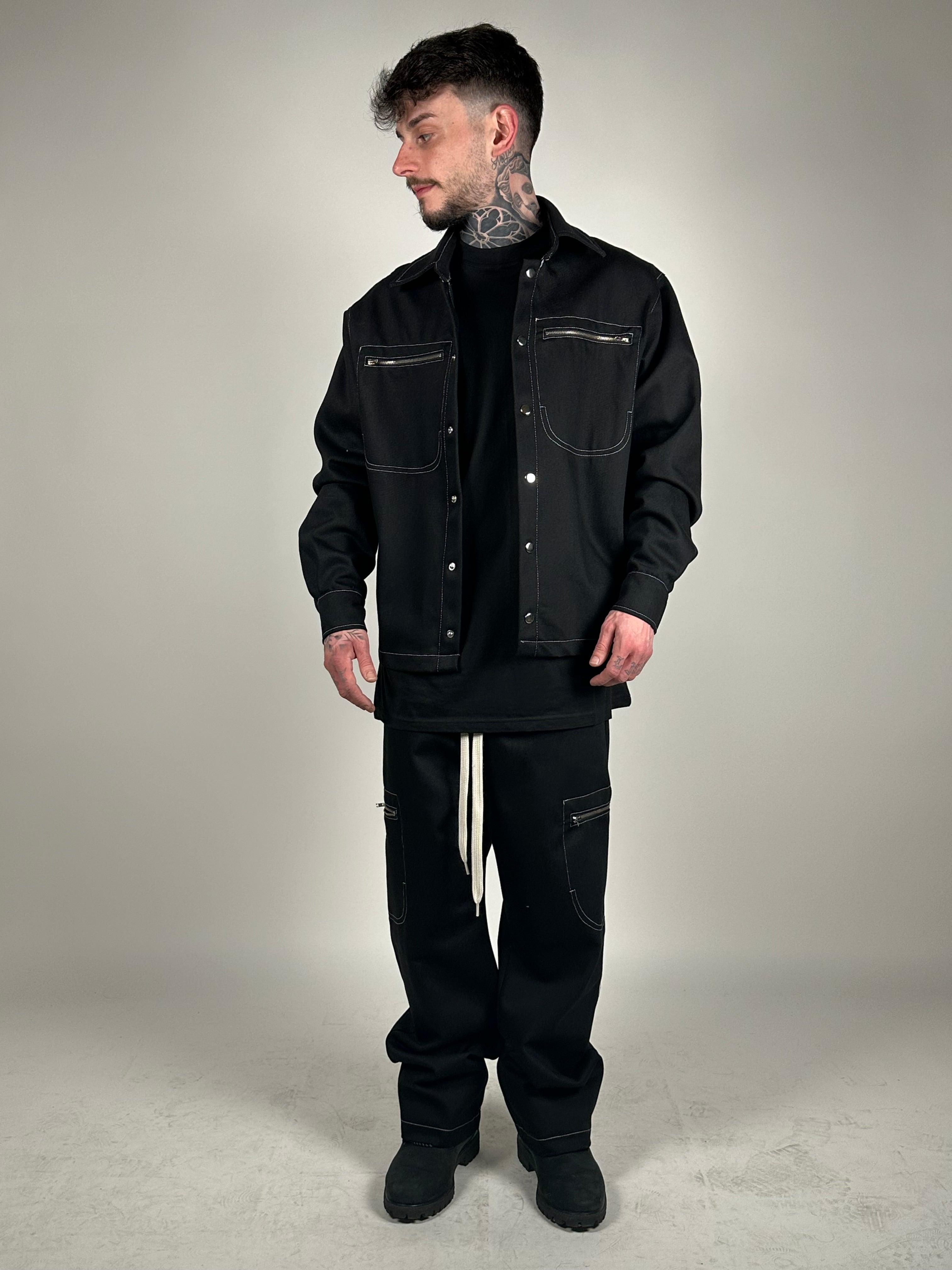 COORDINATO IN DENIM BLACK