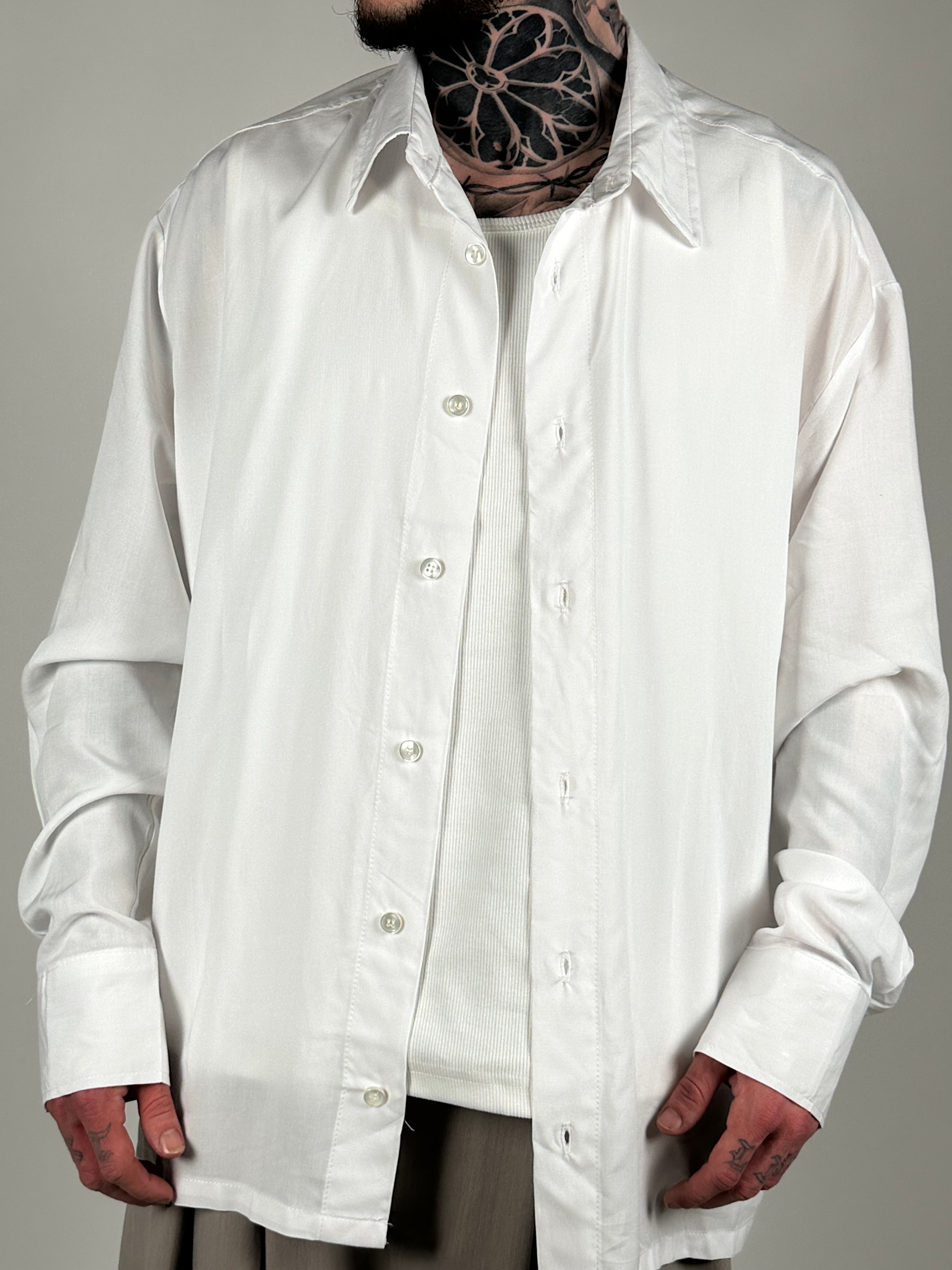 CAMICIA OVER BASIC BIANCA