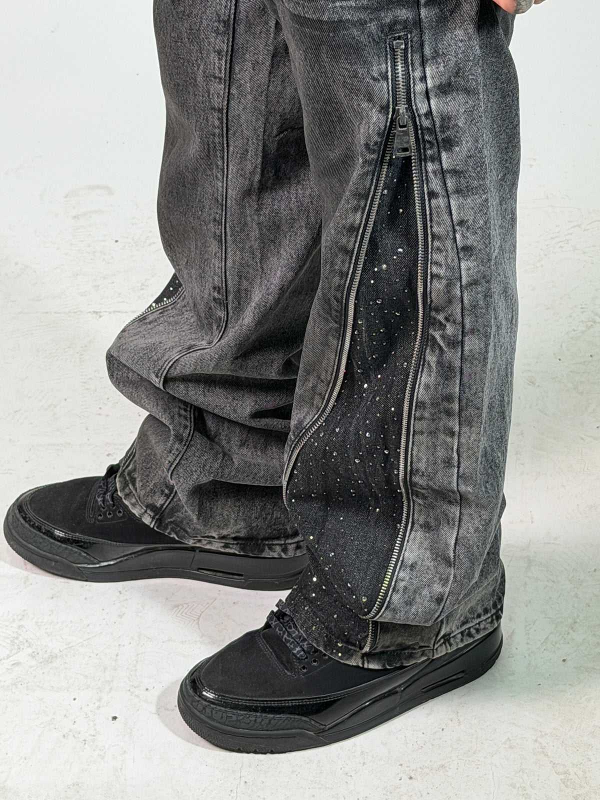 JEANS FLARE STRASS