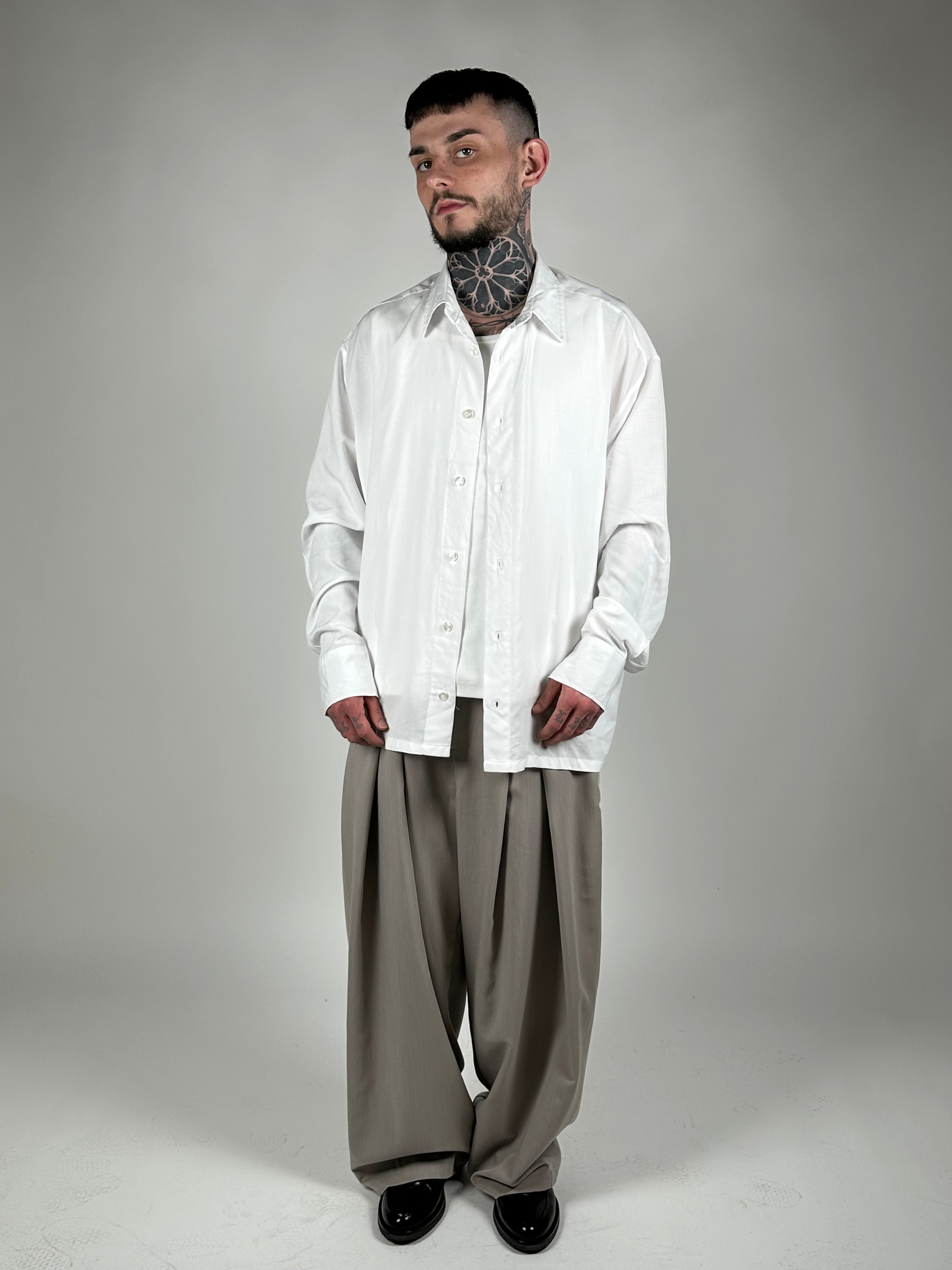 CAMICIA OVER BASIC BIANCA