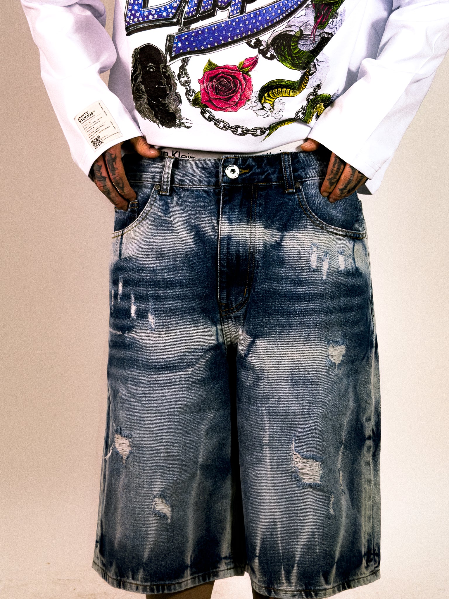 JORTS WASH BLU
