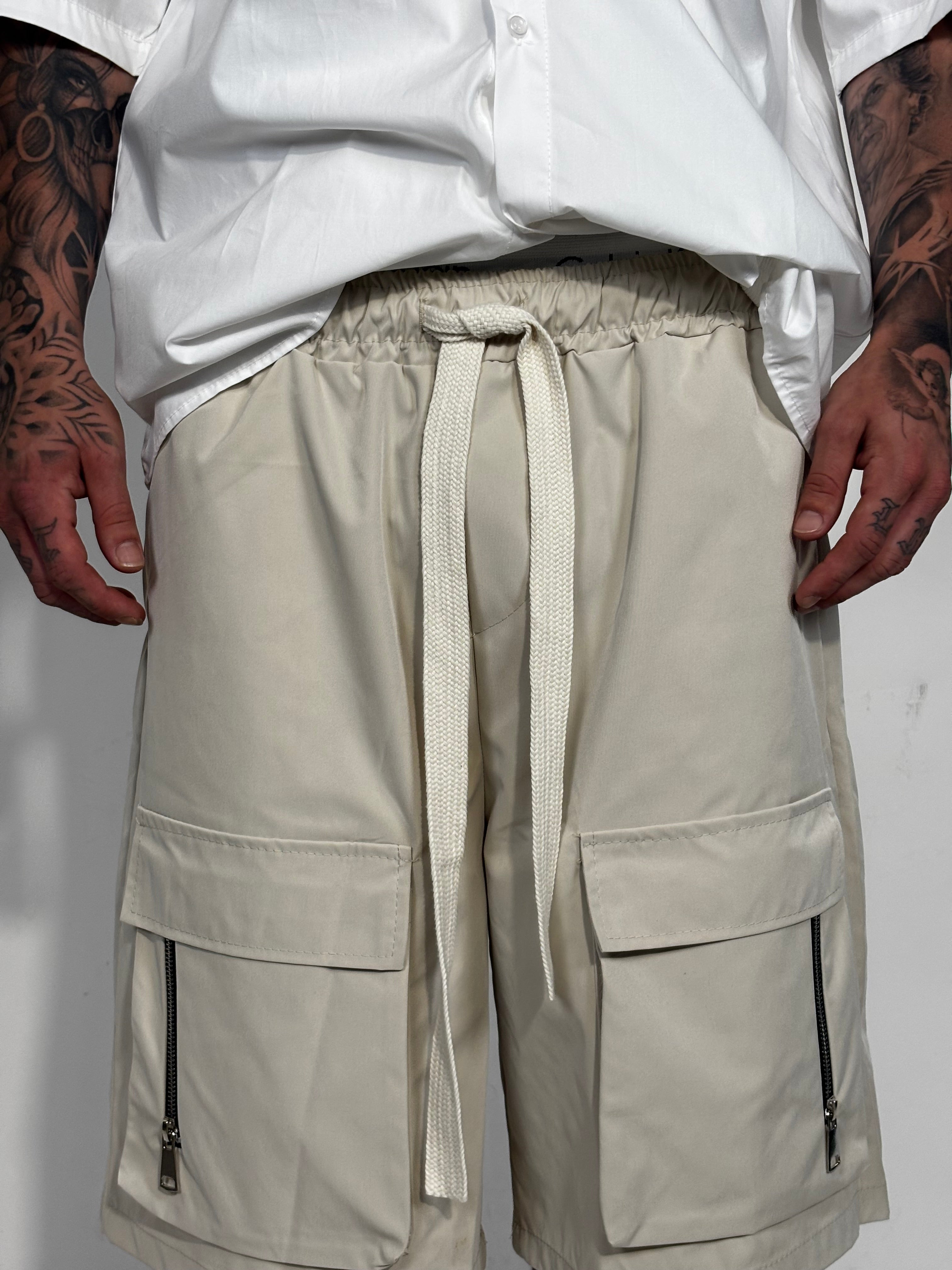 SHORT MULTIZIP BEJE