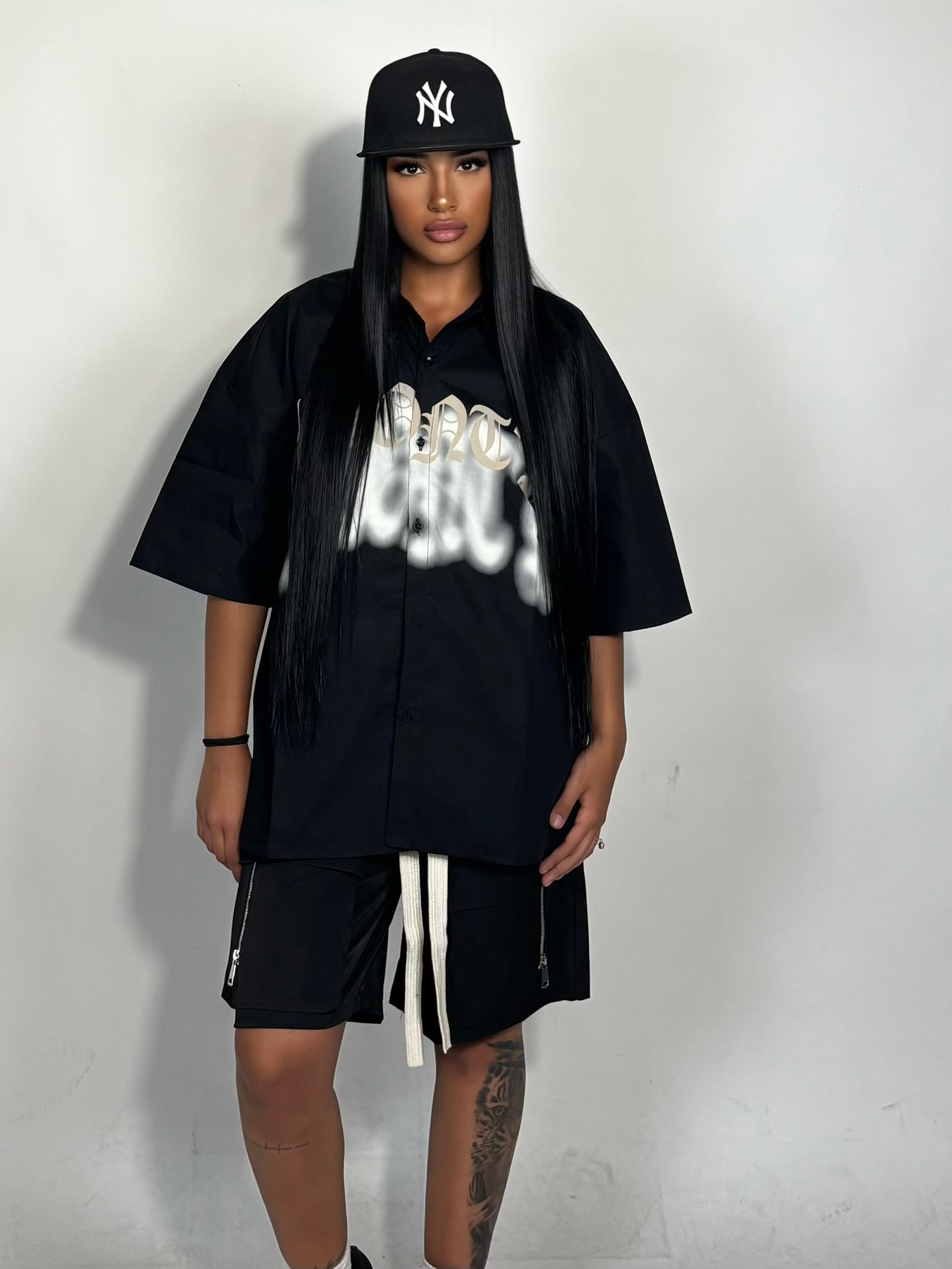 SHORT MULTIZIP BLACK