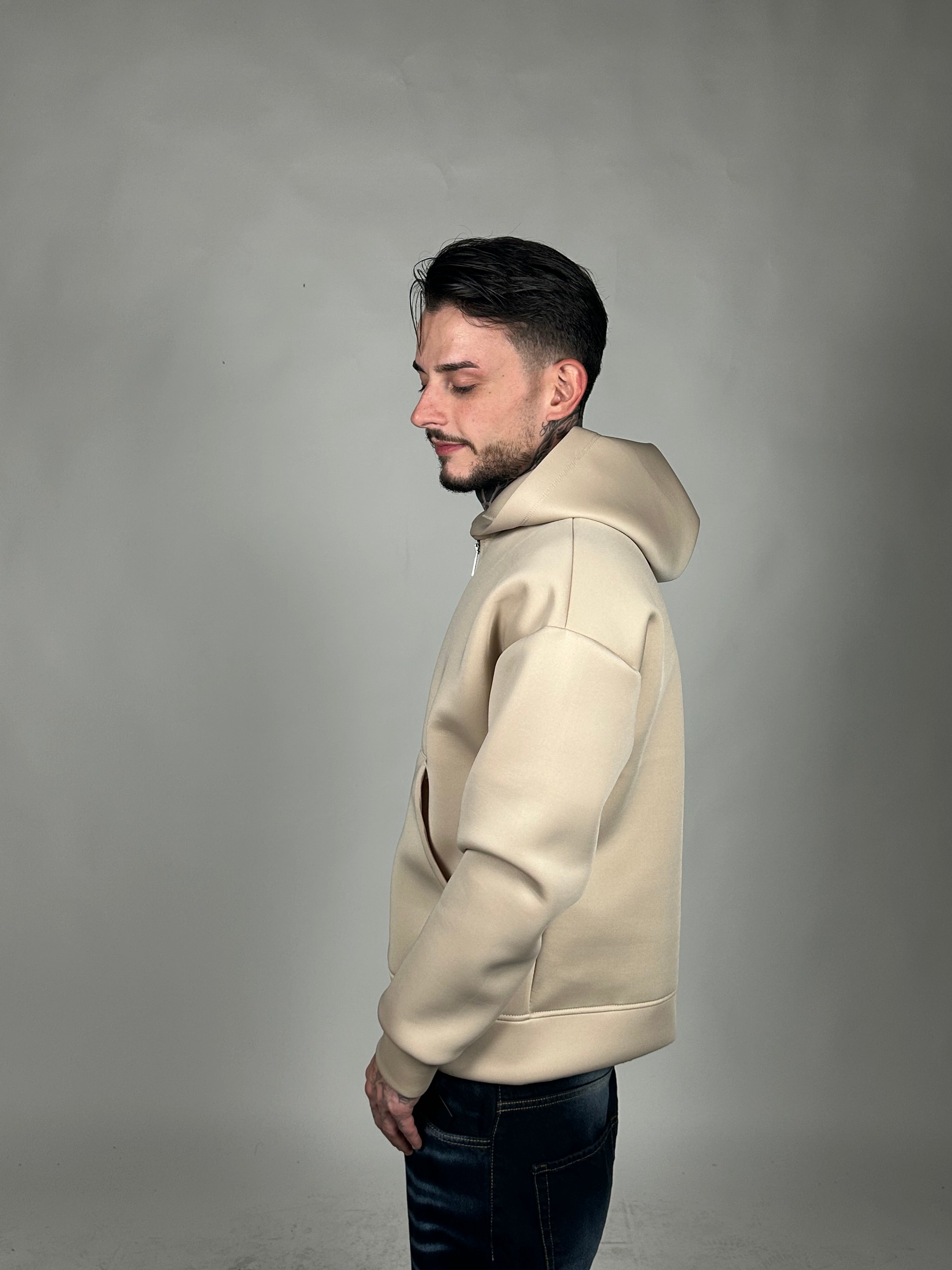 HOODIE SCUBA BEJE