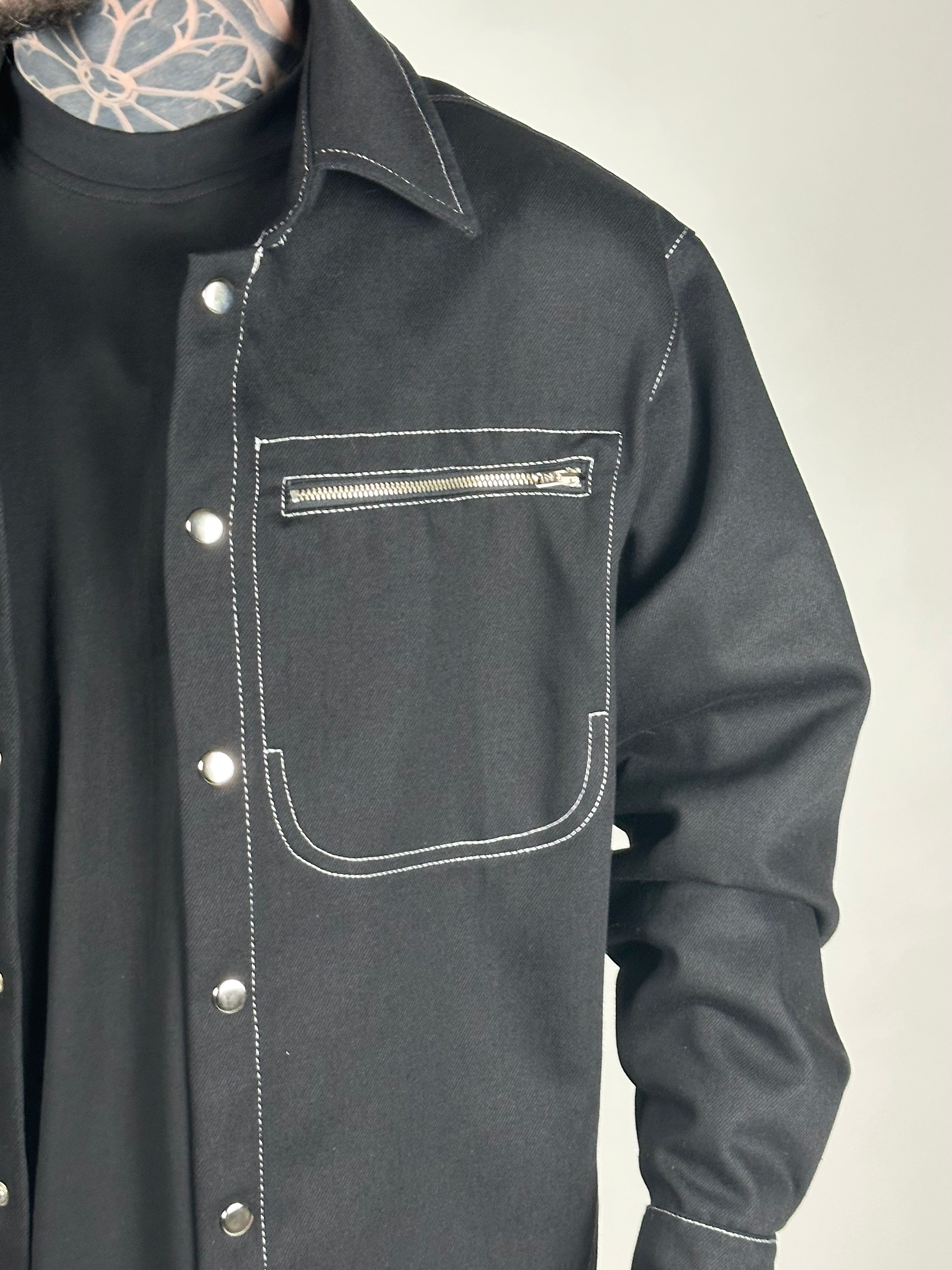 COORDINATO IN DENIM BLACK