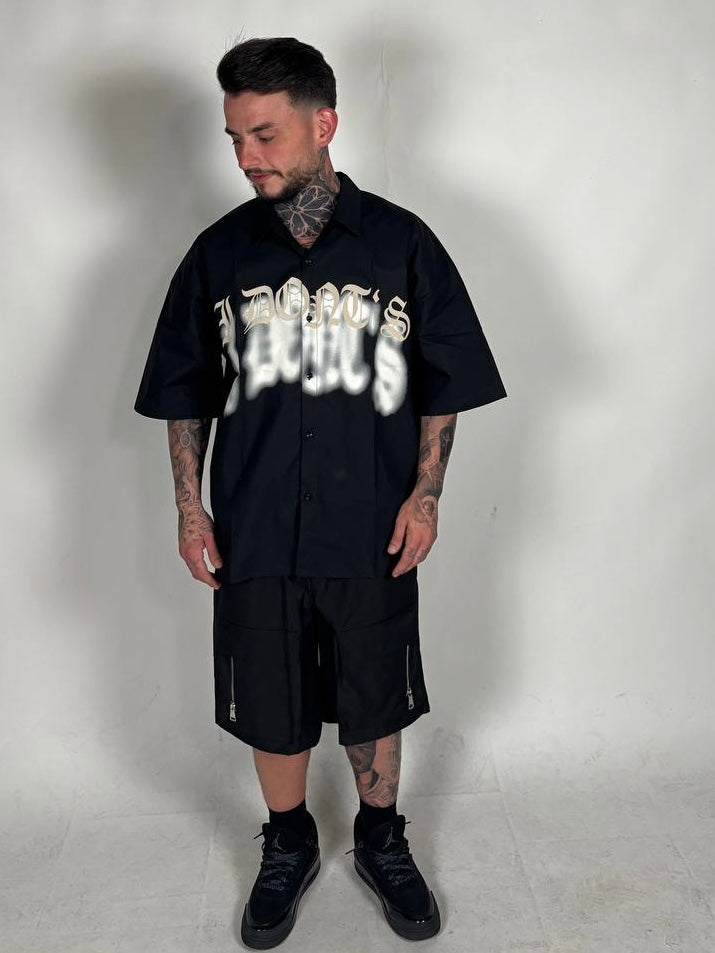 SHORT MULTIZIP BLACK