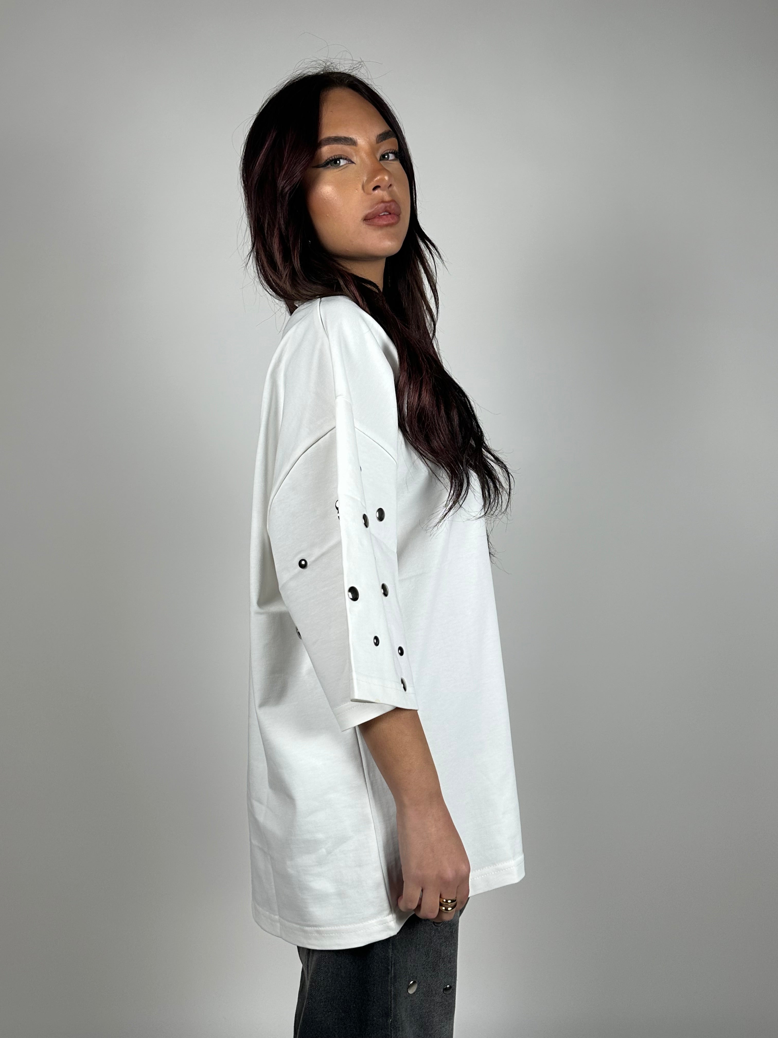 (T-SHIRT BORCHIE BIANCA
