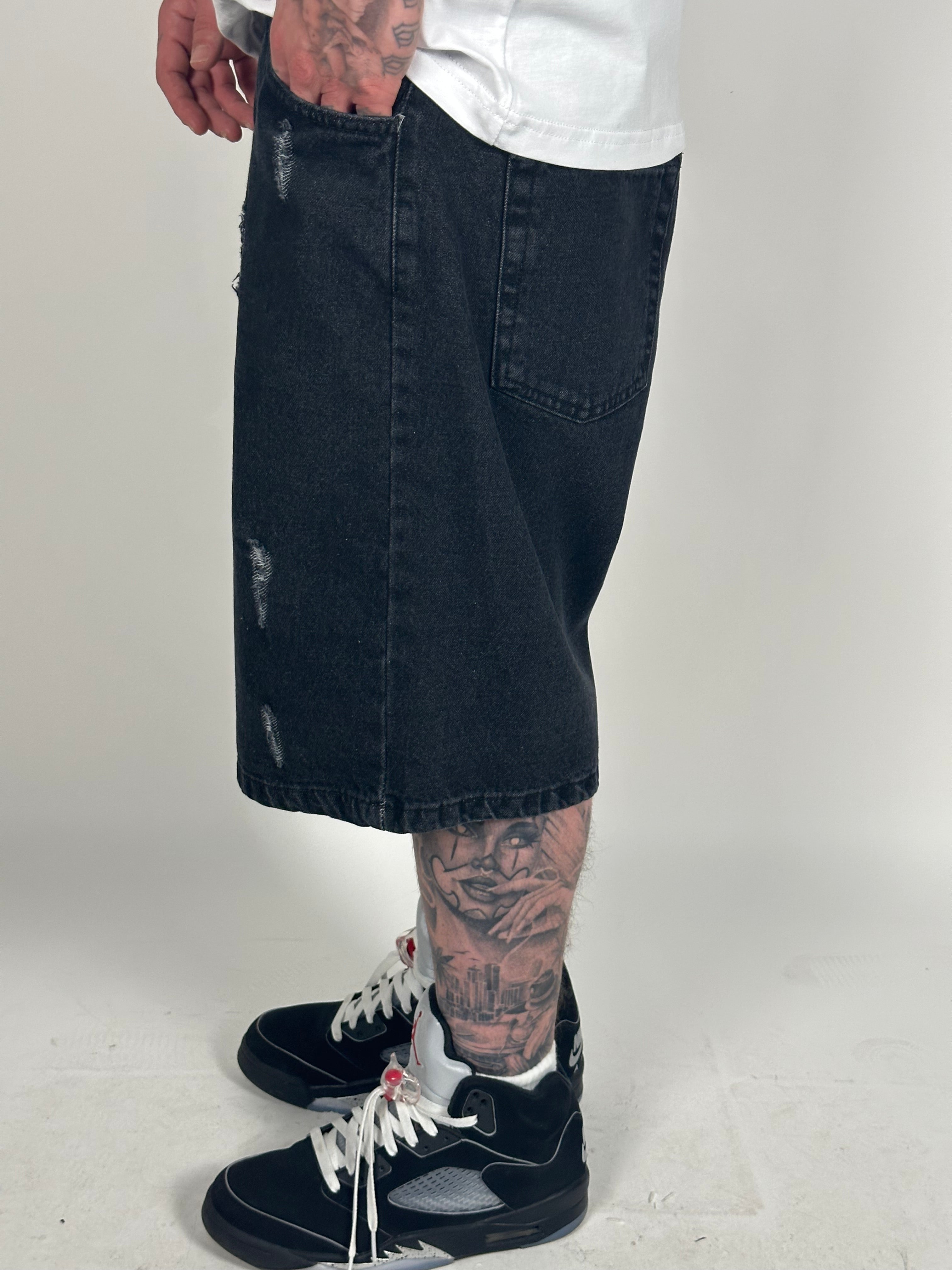 SHORTS RAW EDGE BLACK
