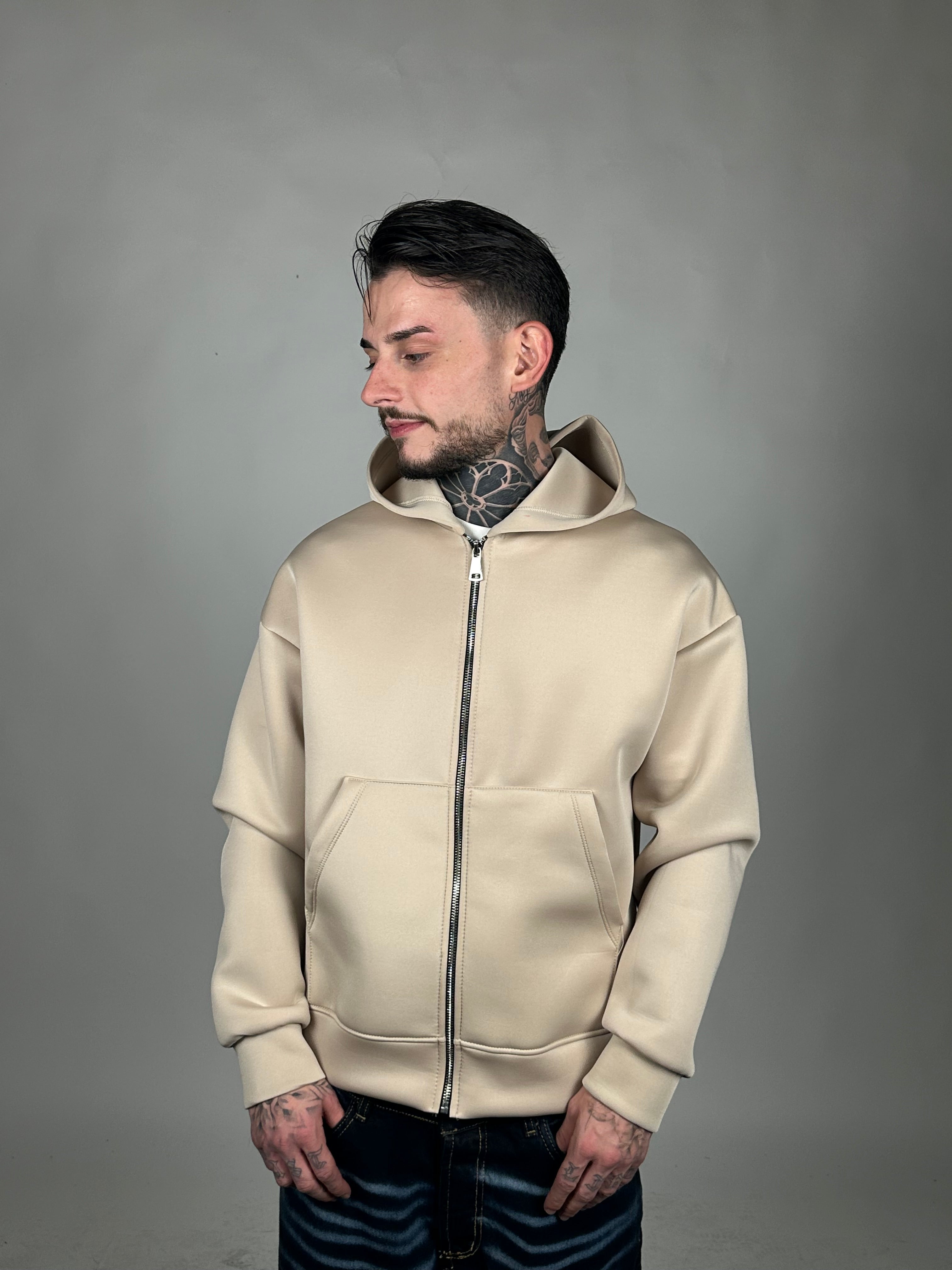 HOODIE SCUBA BEJE